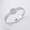 304 Stainless Steel Life Tree PVD Coated Artificial Rhinestones 18K Gold Plated Classic Style Rose Gold Gold Sier Bangle