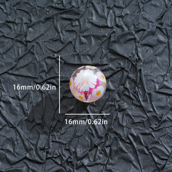 Wholesale 10pcs daisy print acrylic beads