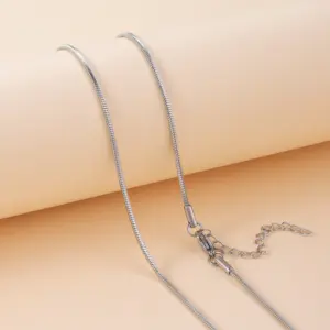 1.5mm Square Snake (steel Color/non-fading) / 45cm+5cm
