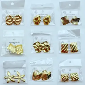 Elegant Simple Stainless Steel Geometric Ear Studs 175 Styles Available Unisex High-End Feeling Jewelry Earrings