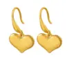 Wholesale PVD Coated Real Gold Plated 18K Gold Heart Shape 304 Stainless Steel Commute Waterproof Non Tarnish Drop Earrings