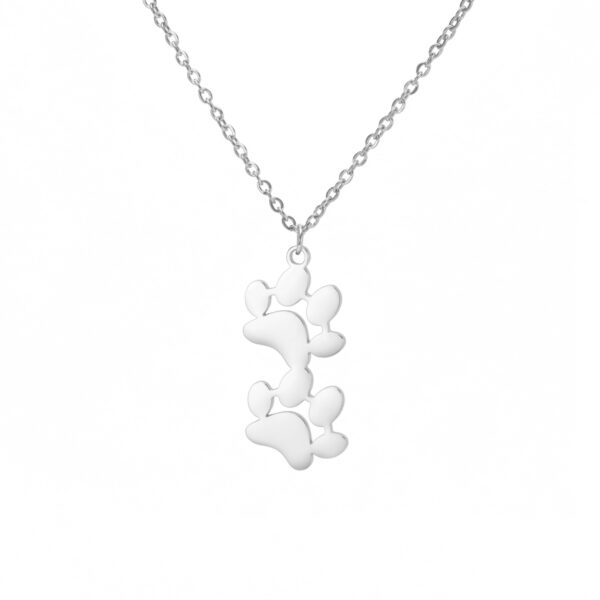 oly-67771eedf63995929ab0e8216eca56a6 Wholesale Cute cartoon fashion continuous cat claw beast footprints pendant clavicle jewelry women's all-match jewelry stainless steel necklace
