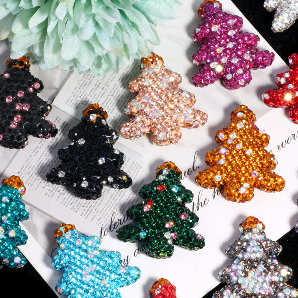 Wholesale Christmas Tree Colored Straight Hole DIY Beading