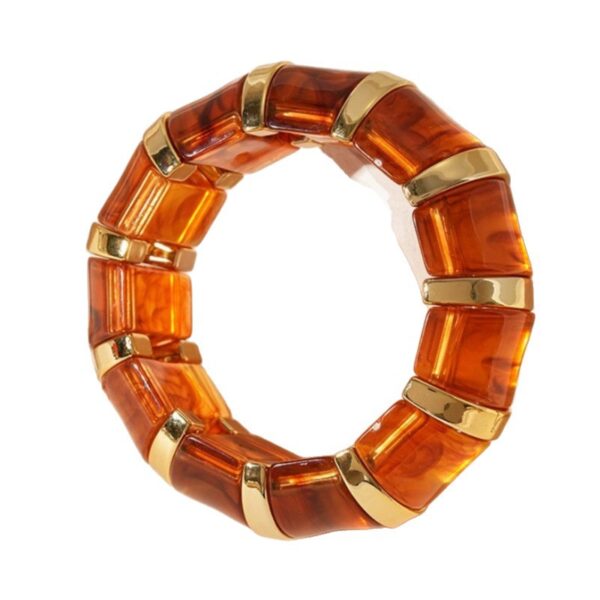 oly-67830d79d1e8a97033c7e9dedfbd6935 Wholesale Retro Resin Smudged Beaded Elastic Bracelet