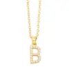 Wholesale Simple Style Letter Copper Inlay Anti-pearl Necklace