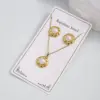 Wholesale 304 Stainless Steel Pearl Imitation Necklace Earring Set Round Square Casual Holiday Modern Polished Plated Jewelry Accessories