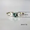 Wholesale Fashion Emerald Diamond Copper Ring Wedding Ring Women's Engagement Jewelry