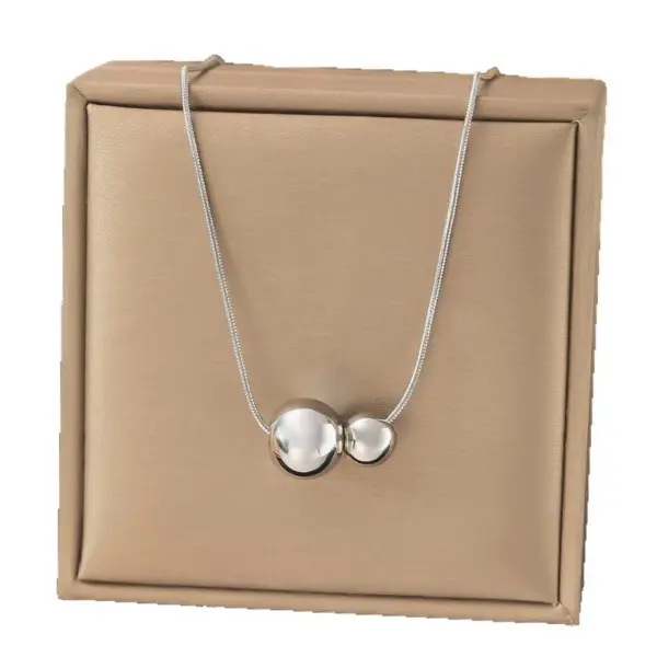 PVD Coated Real Gold Plated Leaf Heart Shape Bow Knot Titanium Steel Simple Style Waterproof Non Tarnish Titanium Steel Lobster Trigger Clasp Closure Pendant Necklace