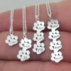 oly-679dec518ff14876034667142de33b06 Wholesale Stainless steel pet necklace cat claw dog claw letter necklace cross-border factory Mother's Day chilen's gift free lettering