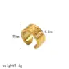 Wholesale PVD Coated Real Gold Plated 18K Gold Geometric 304 Stainless Steel IG Style Waterproof Non Tarnish Ear Cuffs