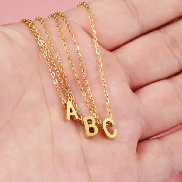 Wholesale Fashion Letter Stainless Steel Plating Pendant Necklace 1 Piece