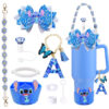 Wholesale Stindie Bow Stanley Cup Accessories Letter Tassel Cup Chain Decorative Cup Set Diamond Straw Cap Handle Rope