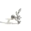 Wholesale Luxurious Small Stainless Steel 18K Gold Plated Zircon Butterfly Irregular Earlobe Elegant Simple Style For Casual Daily Selfie