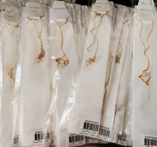 304 Stainless Steel Copper 18K Gold Plated Cross Zircon Copper Necklaces