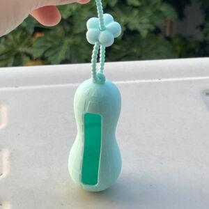Protective case + flower cable tie / peanut light blue