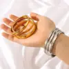 Wholesale IG Style Simple Style Geometric 304 Stainless Steel Bangle In Bulk