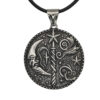 Wholesale Vintage Wizard and Moon Witchcraft Pendant Mysterious Alloy Talisman Celestial Engraving Necklace Talisman Magical