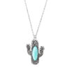 oly-67d35ba27c8ed3b121f0016ea7b2c443 Wholesale Vintage inlaid turquoise cactus pendant necklace