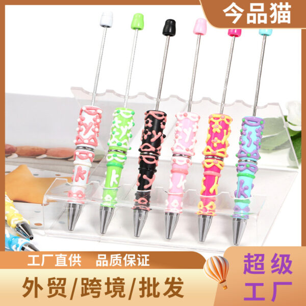 Wholesale Hand-Painted Beaded Pen Creative Oil Dripping DIY