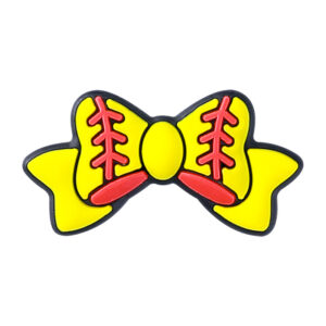 yellow baseball bow