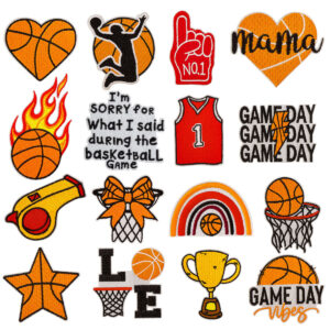 Wholesale Sports Series Basketball Embroidery Patches Clothing Patch Patches
