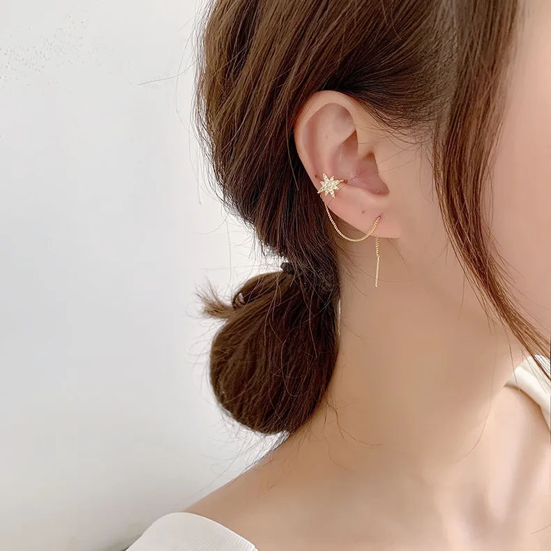 Wholesale Geometric Plating Copper Artificial Gemstones Earrings