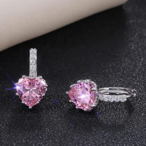 oly-67e71d5ea7773ebf91245f94e8bb8e96 Wholesale Fashion Geometric Diamond Copper Artificial Gemstones Earrings