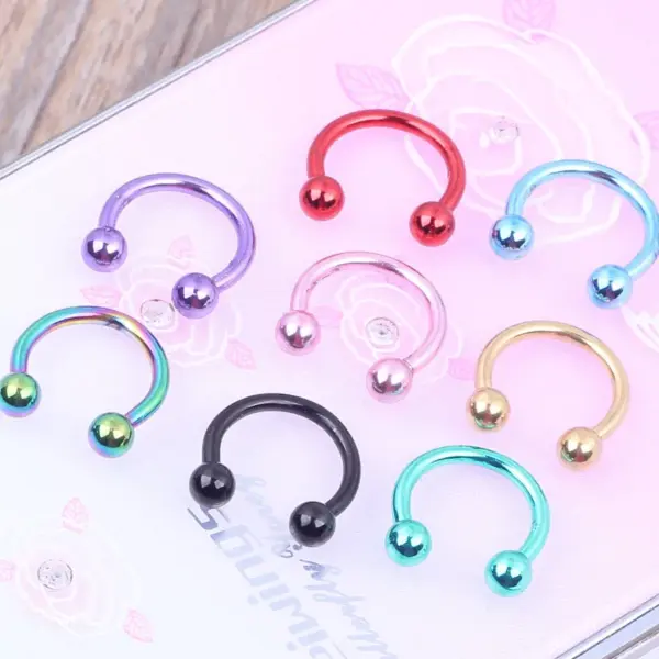 1 Piece Nose Rings & Studs Simple Style Geometric Stainless Steel