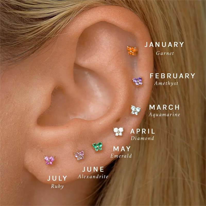 Wholesale 1 Piece Classic Style Butterfly 304 Stainless Steel Zircon Ear Studs