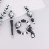 Wholesale Star Moon Yin Yang Pattern Personalized Beaded Pen Silicone Bracelet Key Ring Beaded Mobile Phone Bag Pendant