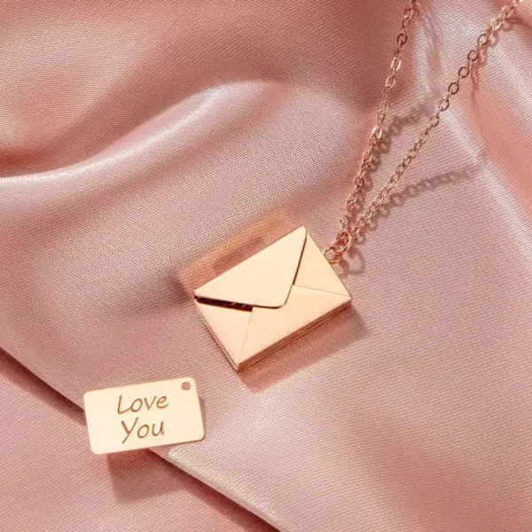 Wholesale Fashion Envelope Stainless Steel Titanium Steel Plating Pendant Necklace
