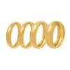 Wholesale Exaggerated Wide Face Smooth Surface Gold Plated Stainless Steel Bracelet Women's Vintage Style Luxury Wheel Of Fortune Ring