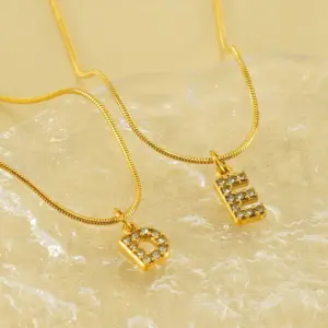 Wholesale 304 Stainless Steel Casual Letter Pendant Necklace