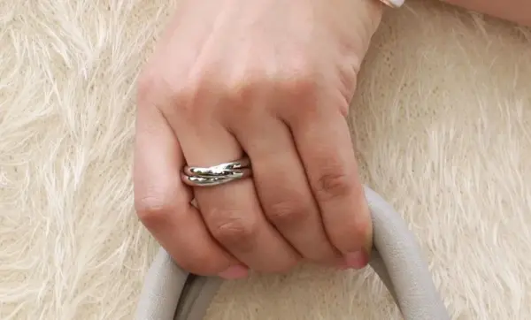 Electroplating Golden Plated Circle Titanium Steel Ethnic Style Rings