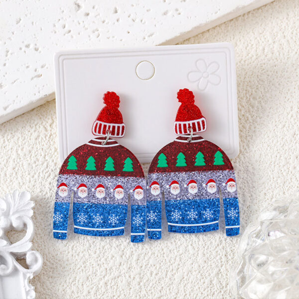 oly-68079fbd929f5cda7abf4a946d362e92 Wholesale Christmas Cute Christmas Tree Snowflake Earrings