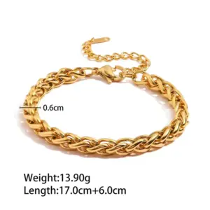 Stainless Steel Bracelet No. 8 Gold / 18K