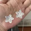 Wholesale 304 Stainless Steel Shell Flower PVD Coated 18K Real Gold Plated Classical Tropical Oversized Snake Chain Lobster Trigger Clasp Closure Pendant Necklace