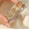 Wholesale Simple Style Solid Color Titanium Steel Inlay Rhinestones Rings Bracelets