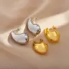 Wholesale PVD Coated Gold Plated Solid Color Stainless Steel Commute Waterproof Non Tarnish Ear Studs