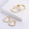 Wholesale PVD Coated Imitation Gold Heart 304 Stainless Steel Exaggerated Waterproof Non Tarnish Earrings