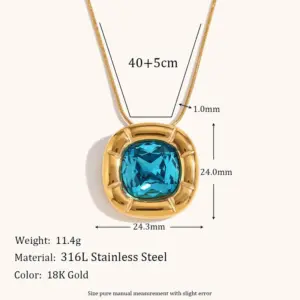 Blue Diamond Necklace