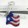 oly-68142ceee6e3f88f2fa7ac37fe762838 Wholesale Velvet inlaid diamond flag keychain