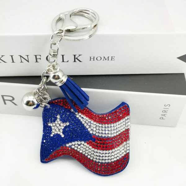 oly-68142ceee6e3f88f2fa7ac37fe762838 Wholesale Velvet inlaid diamond flag keychain