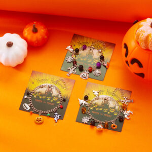 oly-681d64741e0949c4b8302d48d4dbe6fd Wholesale Cartoon Funny Pumpkin Ghost Bracelet