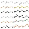 Simple Style Geometric Stainless Steel Inlay Nose Studs 1 Piece Nose Pin