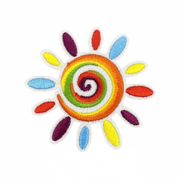 Wholesale New Rainbow Color Embroidered Cloth Sticker Love Palm Patch Color Sun Clothes Dress Embroidered Patch