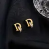 PVD Coated Real Gold Plated Geometric Titanium Steel Elegant Sweet Streetwear Waterproof Non Tarnish Earrings