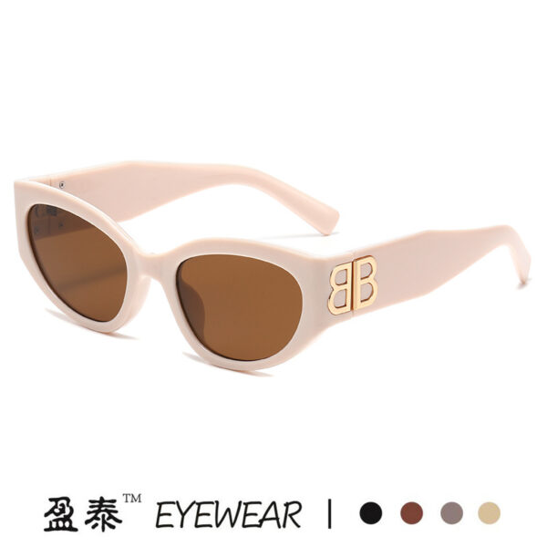 Wholesale Double B Sunglasses Women's Retro Cat's Eye High-end Sense Glasses Internet pular Fashion Sunglasses Women