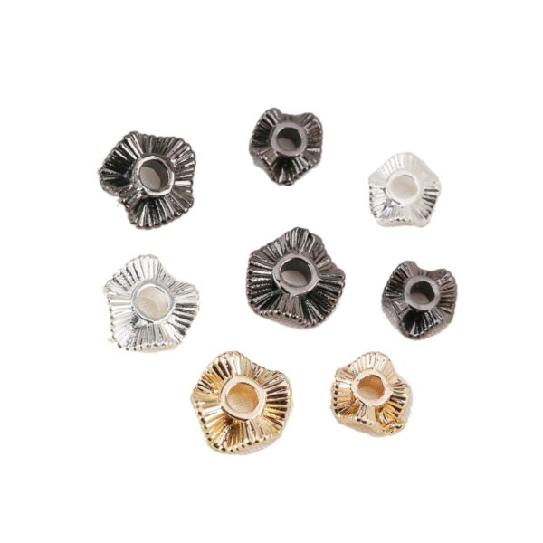 Wholesale 14K Gold-filled Color-preserving Wavy Lace Spacer Spacer Spacer Beads diy Handmade Bracelet NecKlace Beaded String Jewelry Accessories