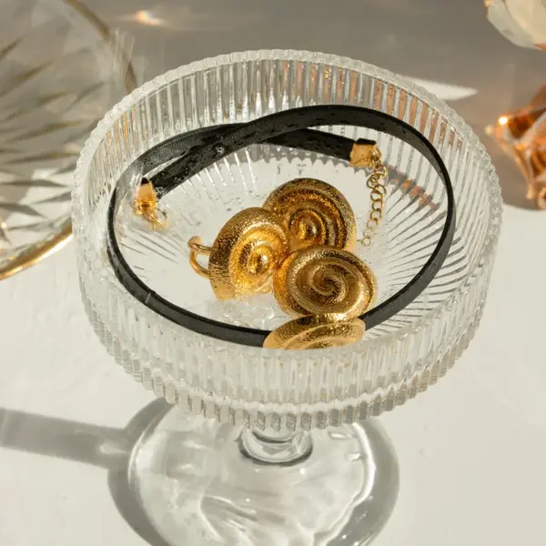Wholesale Jewelry IG Style Glam Spiral 304 Stainless Steel Plating Rings Earrings Necklace